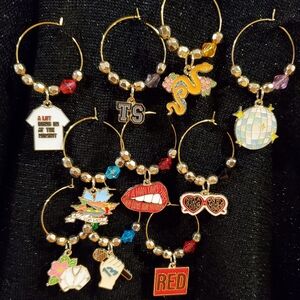 Taylor Swift Wine Glass Charms Set